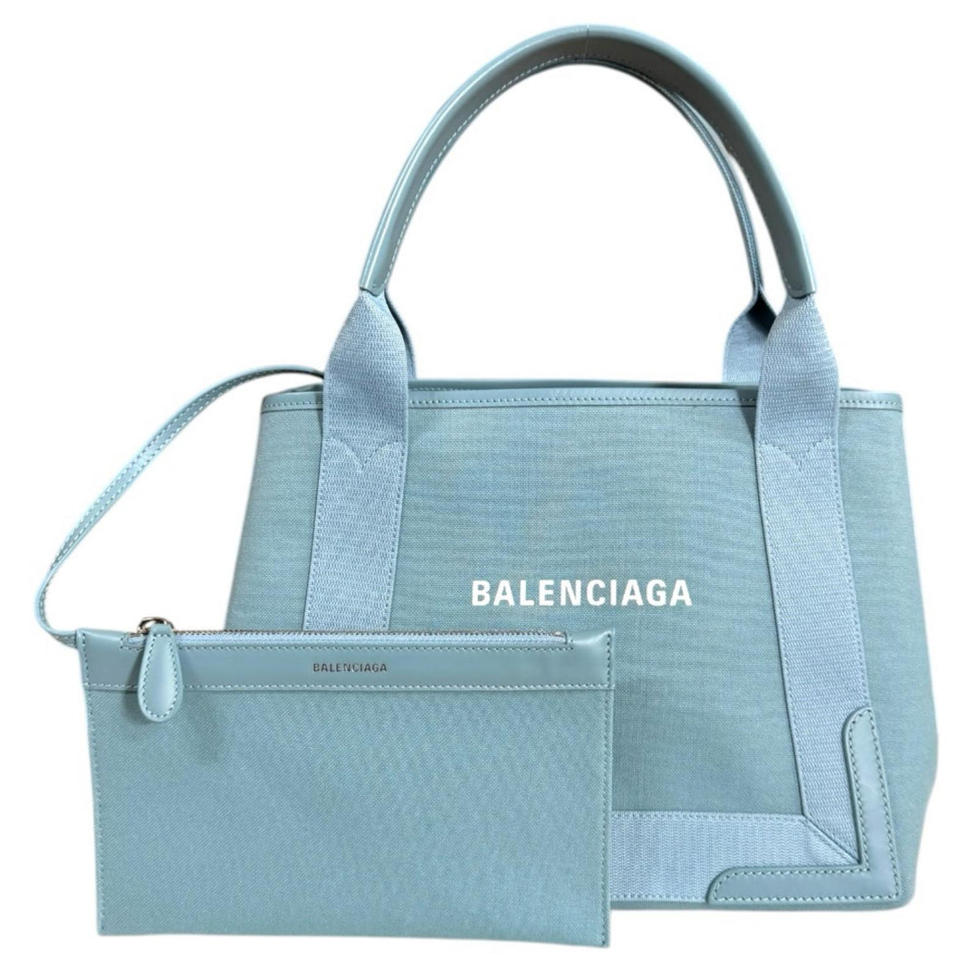 BALENCIAGA Navy Cabas S Balenciaga Tote Bag Canvas Blue Ladies