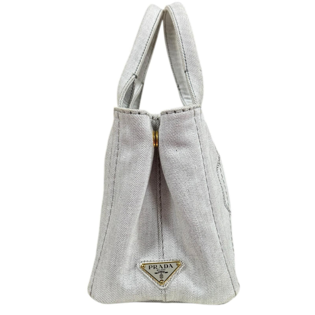 PRADA プラダ カナパトートSS ショルダーバッグ キャンバス グレー