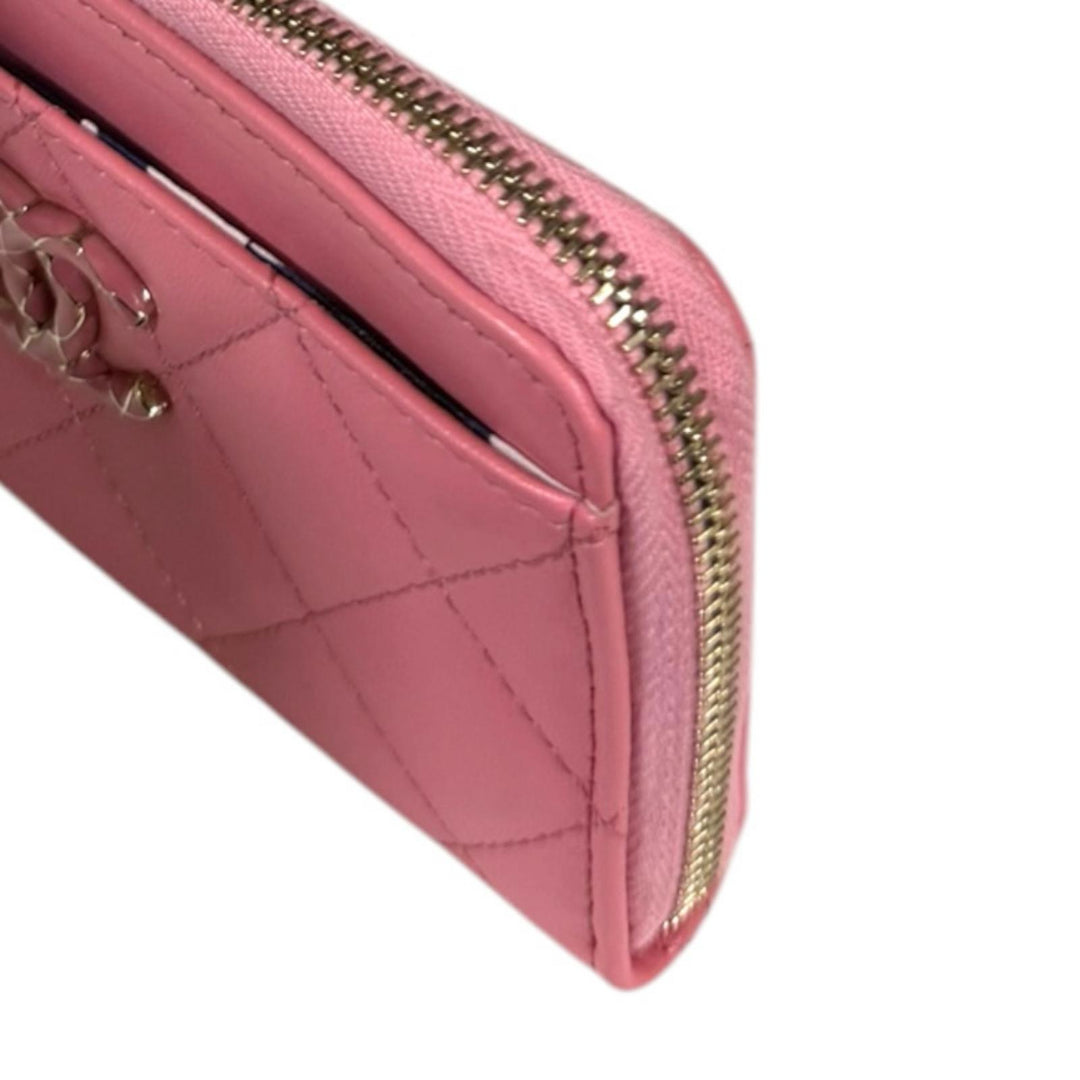 CHANEL シャネル マトラッセ ココマーク コインケース ラムスキン