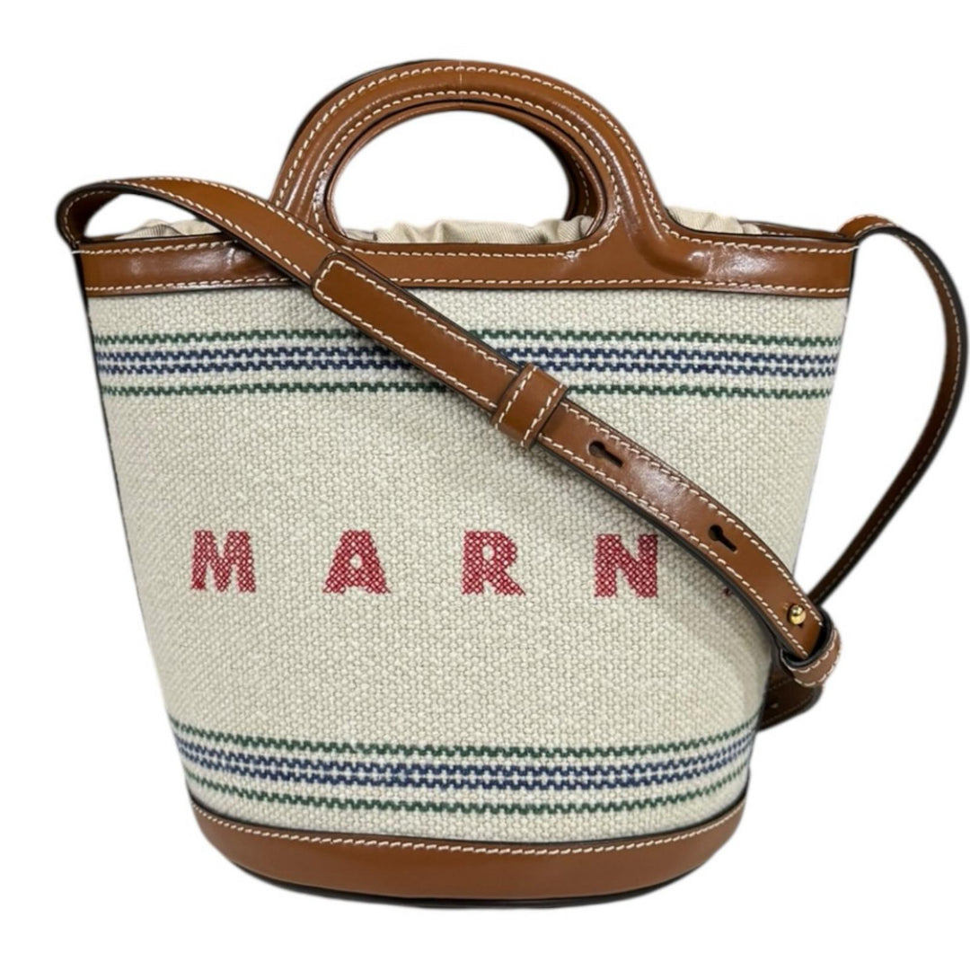 【新品未使用】MARNI マルニ スモールバケット ナチュラル MARNI マルニ スモールバケットバッグ トロピカリア ショルダーバッグ