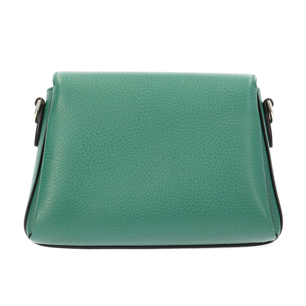 GUCCI グッチ インターロッキングG ショルダーバッグ レザー グリーン