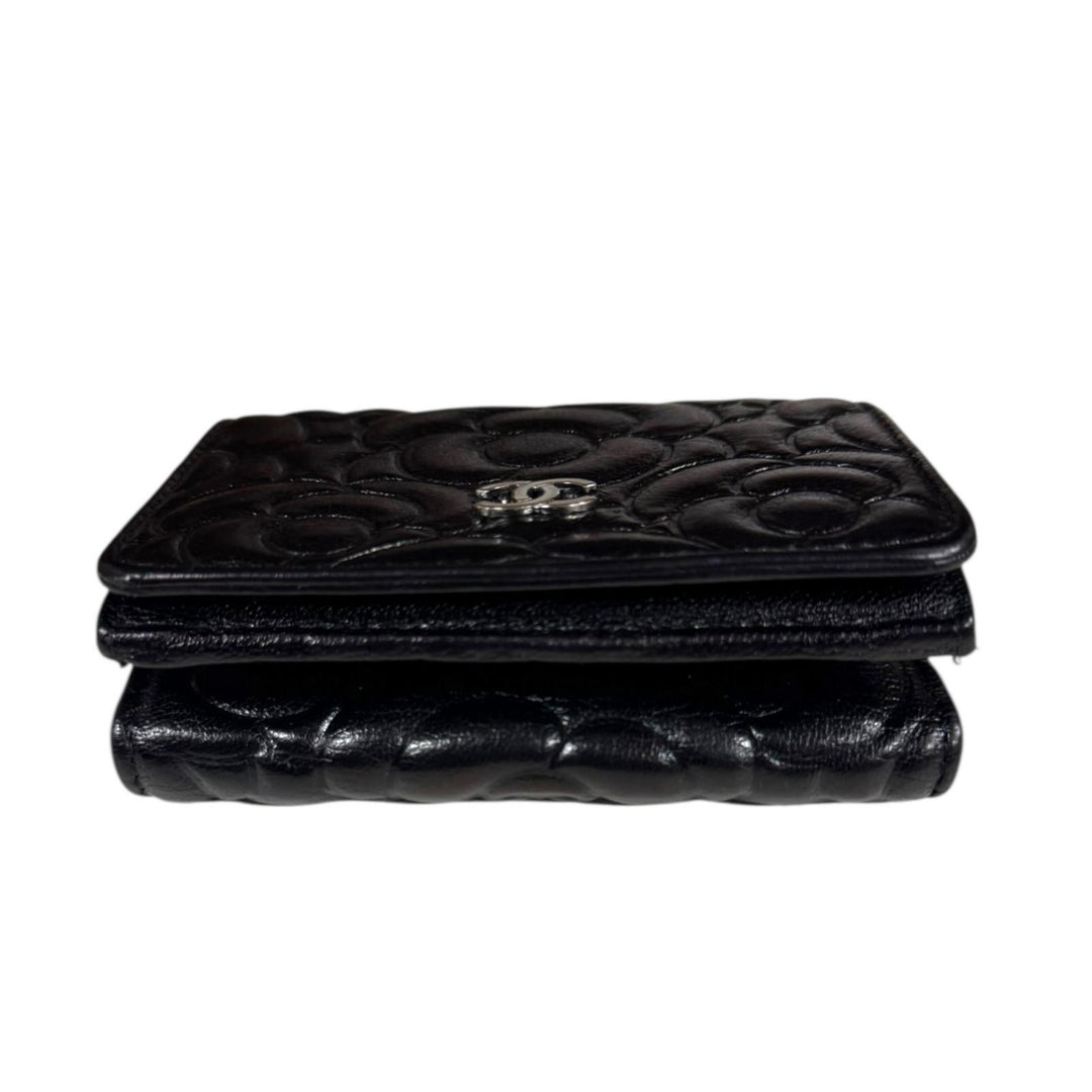CHANEL シャネル スモールフラップウォレット カメリア 三つ折り財布