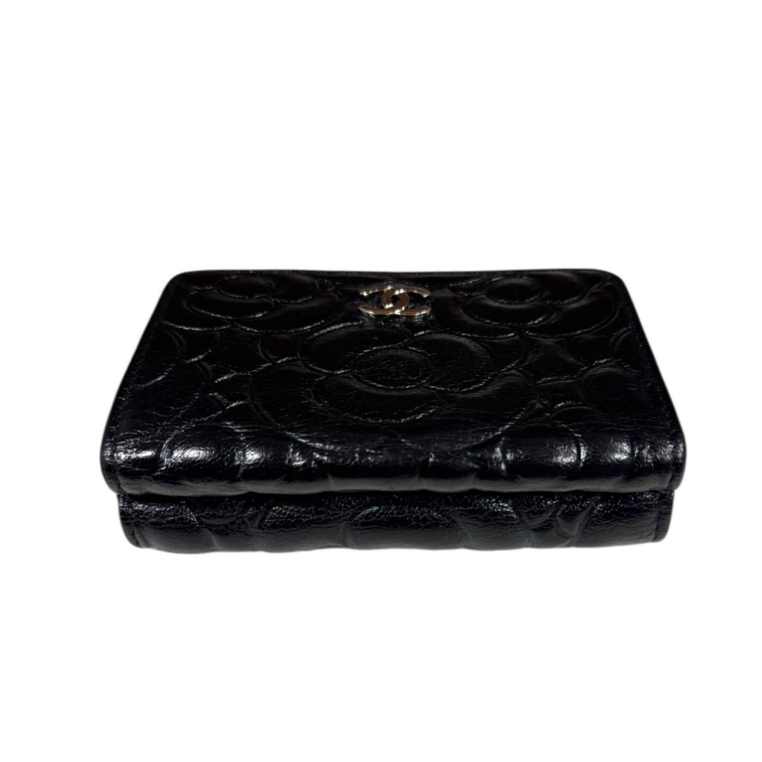 CHANEL シャネル スモールフラップウォレット カメリア 三つ折り財布