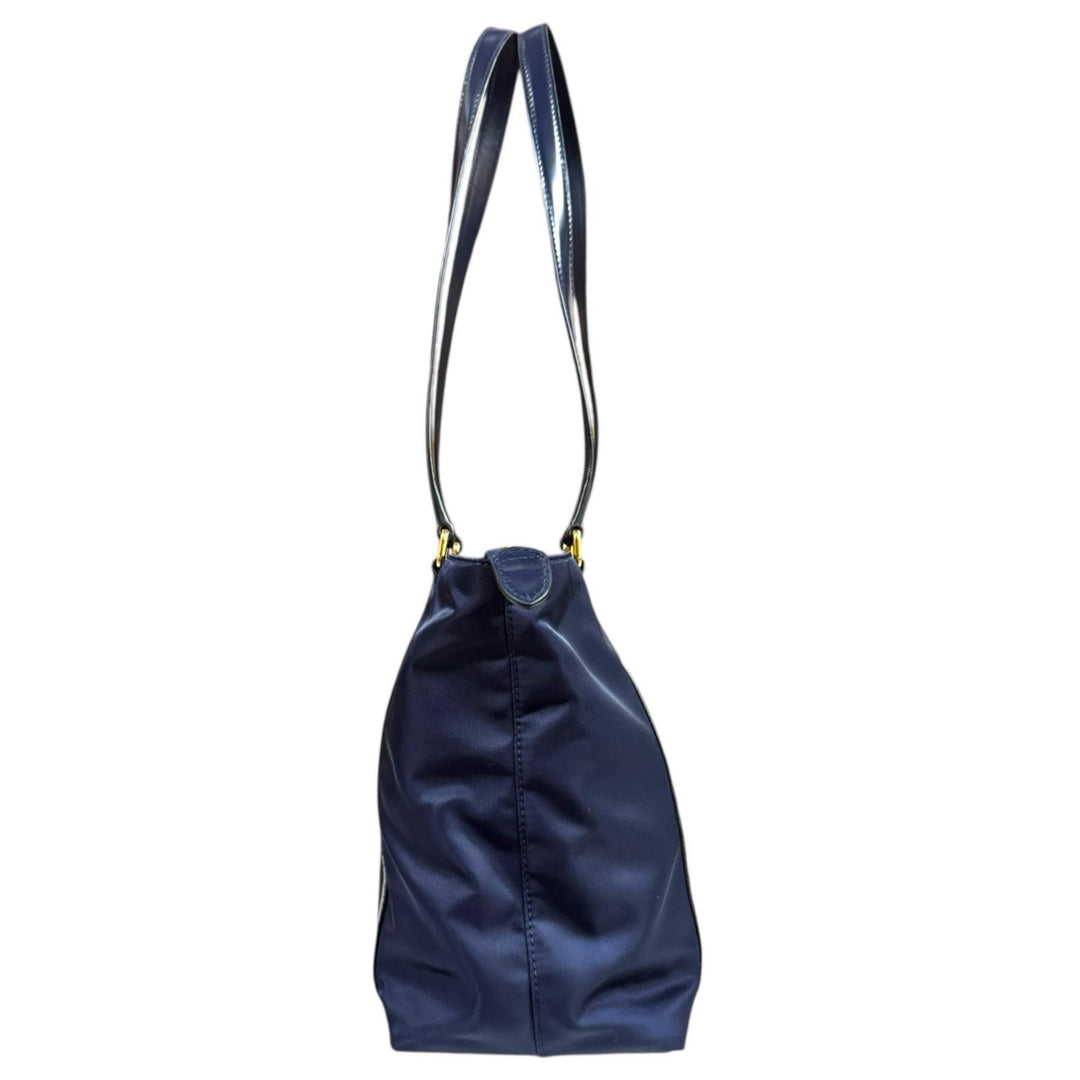 PRADA プラダ トートバッグ ナイロン ネイビー レディース 中古