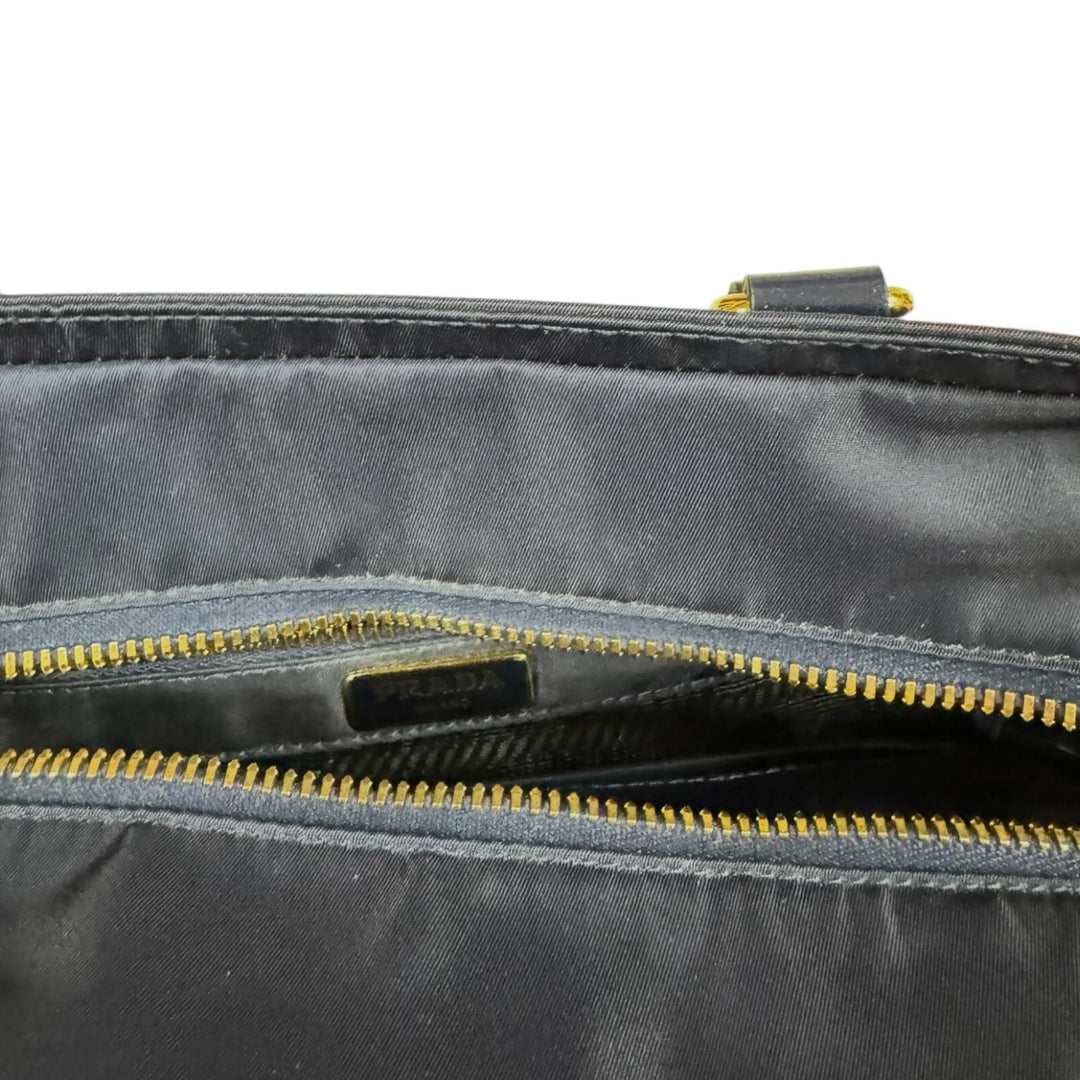 PRADA プラダ トートバッグ ナイロン ネイビー レディース 中古