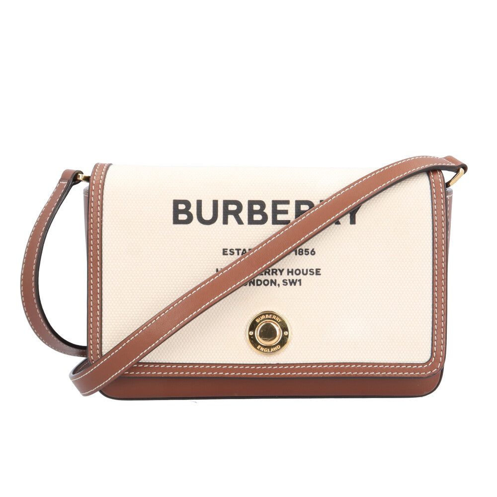 BURBERRY バーバリー ショルダーバッグ コットン ブラウン レディース