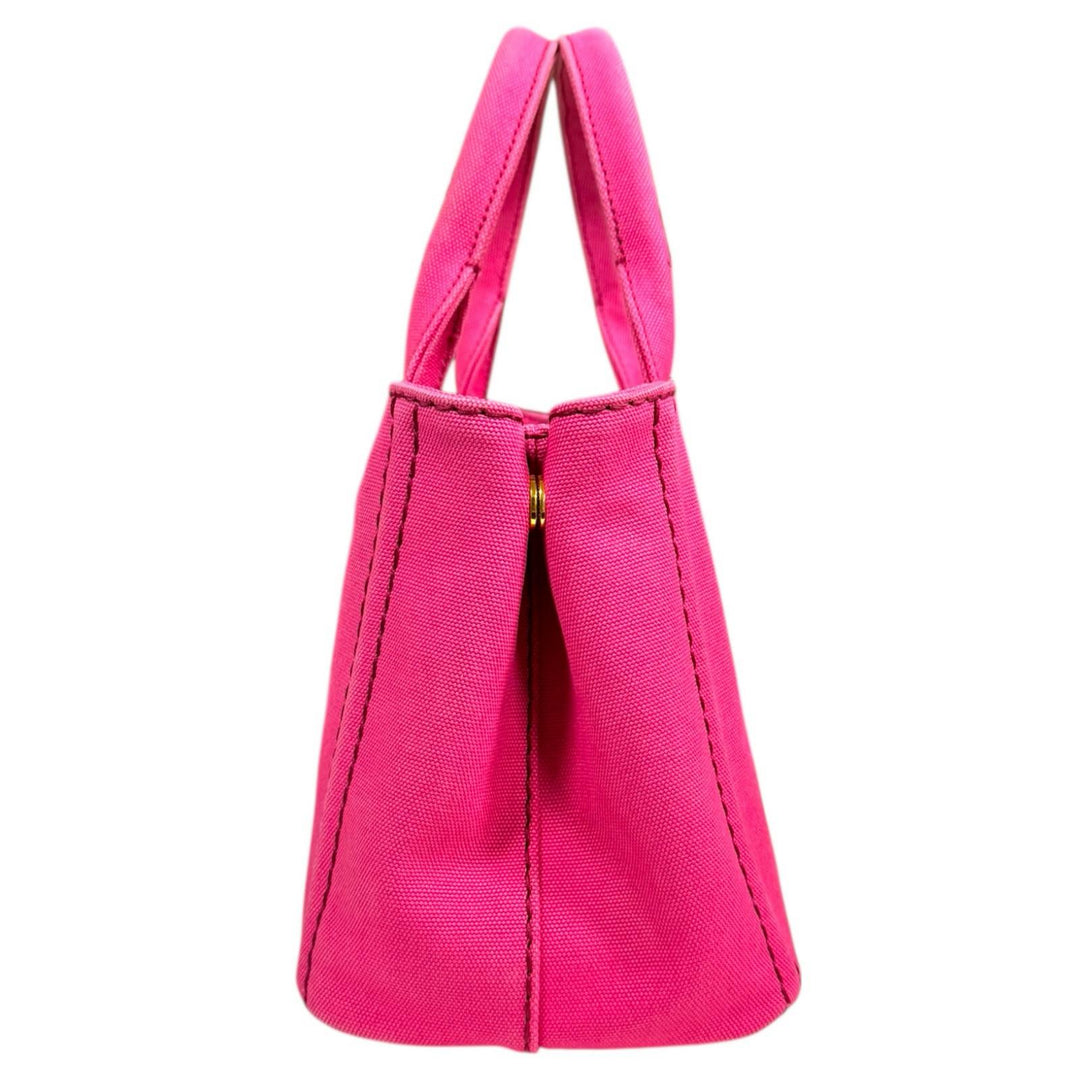 PRADA プラダ カナパトートSS ショルダーバッグ キャンバス ピンク