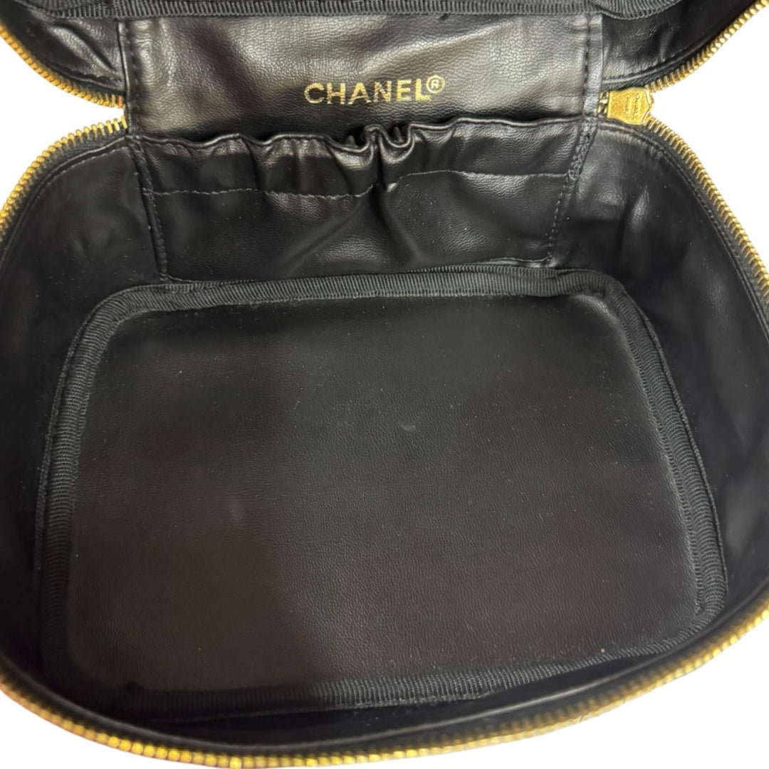 CHANEL シャネル ピコローレ バニティバッグ ハンドバッグ レザー
