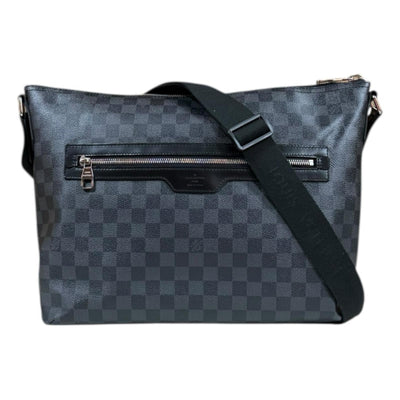 LOUIS VUITTON ルイ・ヴィトン ミックMM ダミエ・グラフィット N41106  ショルダーバッグ_x000D_
 ダミエグラフィットキャンバス ブラック メンズ【中古】431 LOUIS VUITTON ルイヴィトン ミックMM ダミエグラフィット ショルダー