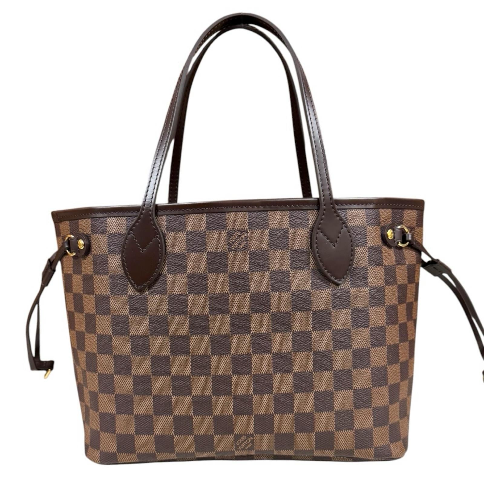 路易威登 Neverfull PM Damier 手提包 Damier 帆布棕色女式二手货