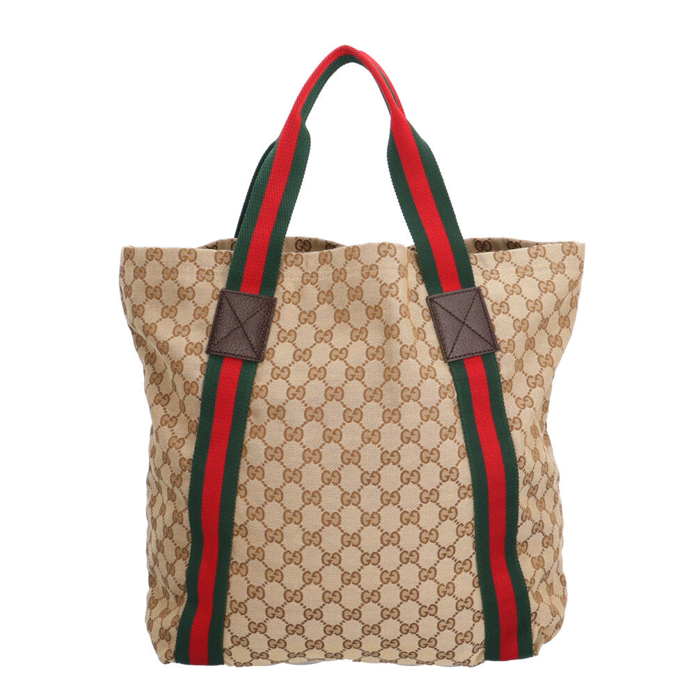 GUCCI グッチ シェリーライン トートバッグ GGキャンバス ベージュ
