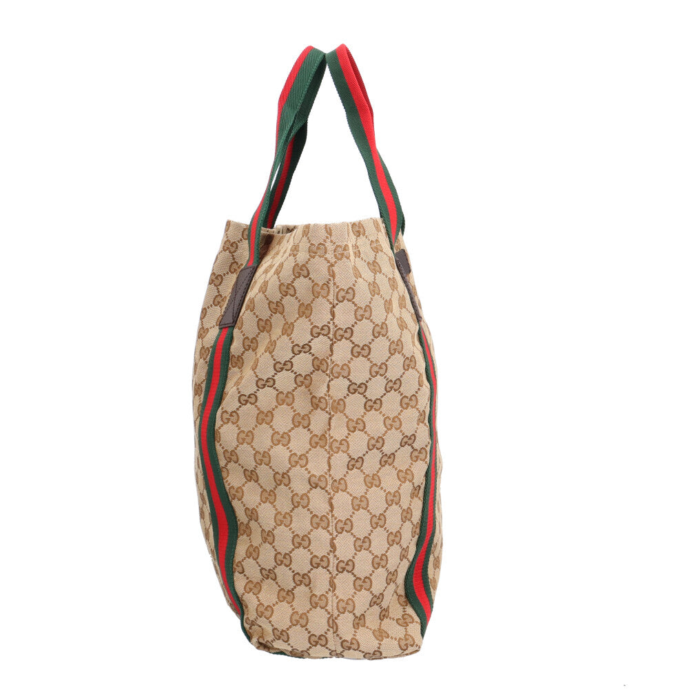GUCCI グッチ シェリーライン トートバッグ GGキャンバス ベージュ