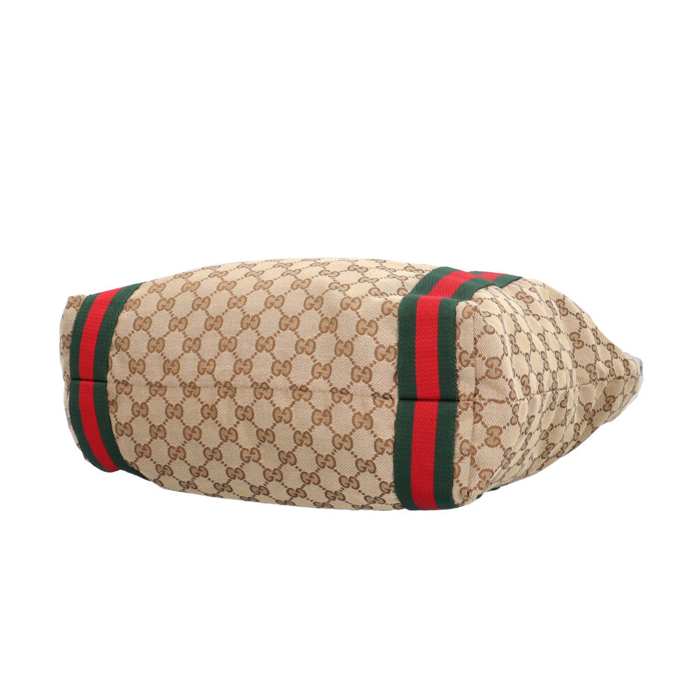 GUCCI グッチ シェリーライン トートバッグ GGキャンバス ベージュ