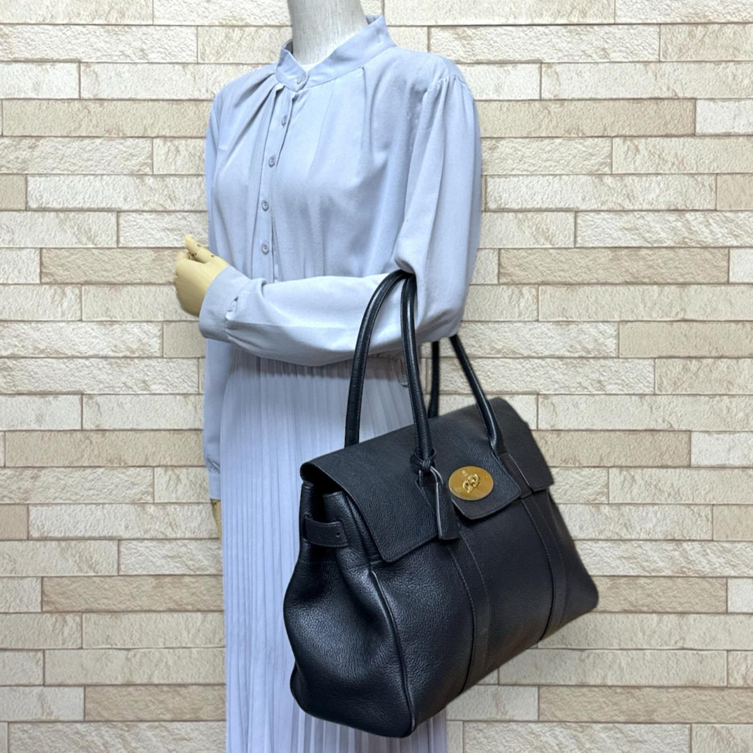 【極美品】マルベリー ベイズウォーター ハンドバッグ クロコ型押し ブラック マルベリー ベイズウォーター クロコ型押し バッグ 極美品☆超人気