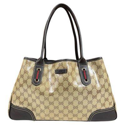 GUCCI グッチ GGクリスタル トートバッグ レザー ベージュ レディース 