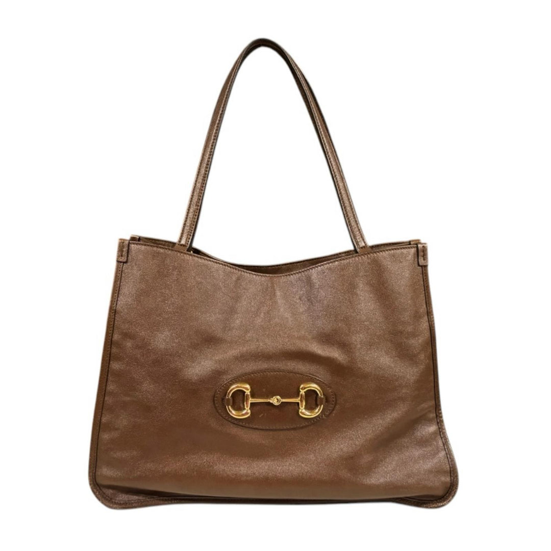 GUCCI グッチ ホースビット1955 トートバッグ レザー ブラウン