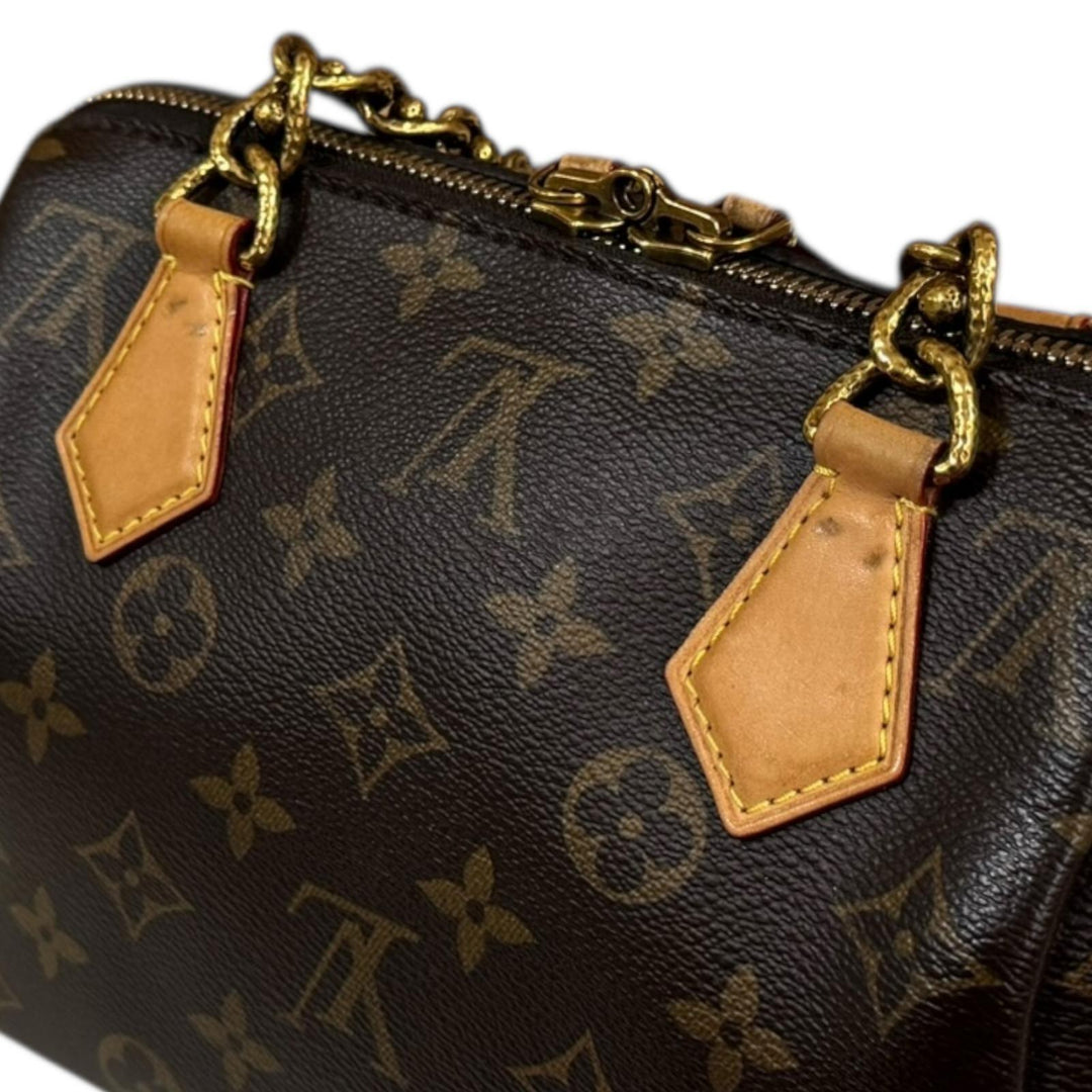 LOUIS VUITTON Speedy Chain 20 Monogram Shoulder Bag Monogram