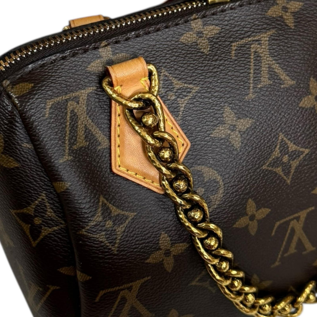 LOUIS VUITTON Speedy Chain 20 Monogram Shoulder Bag Monogram