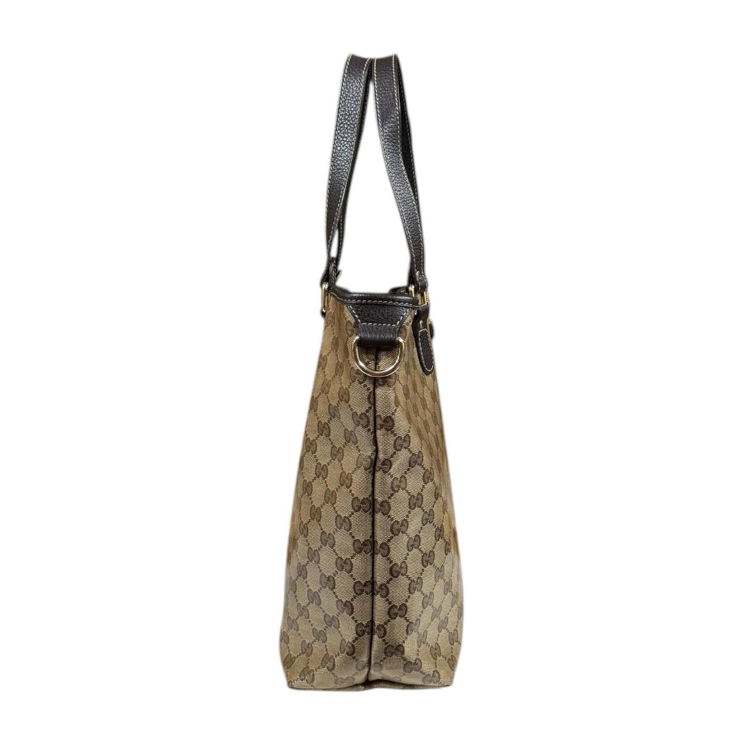 GUCCI グッチ GGクリスタル トートバッグ レザー ベージュ レディース