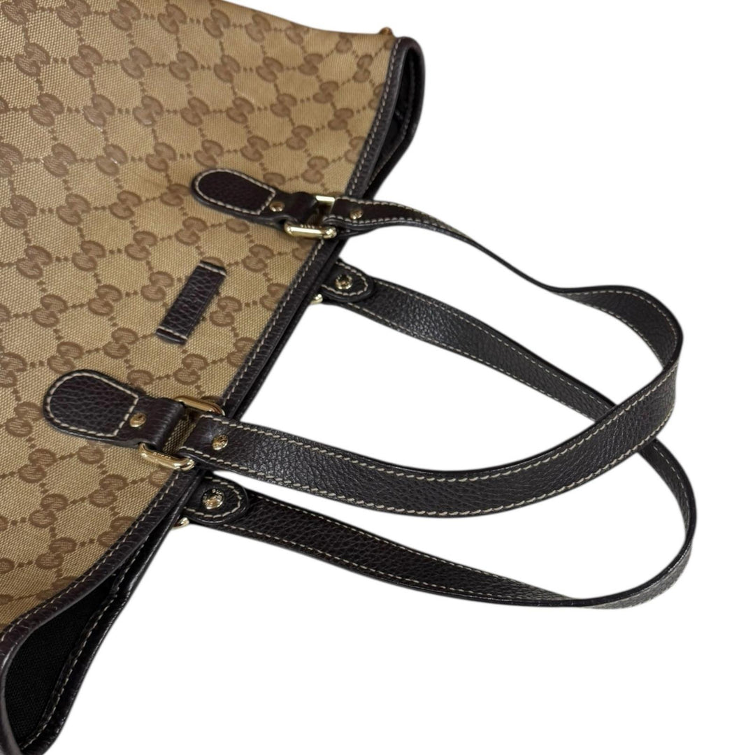 GUCCI グッチ GGクリスタル トートバッグ レザー ベージュ レディース