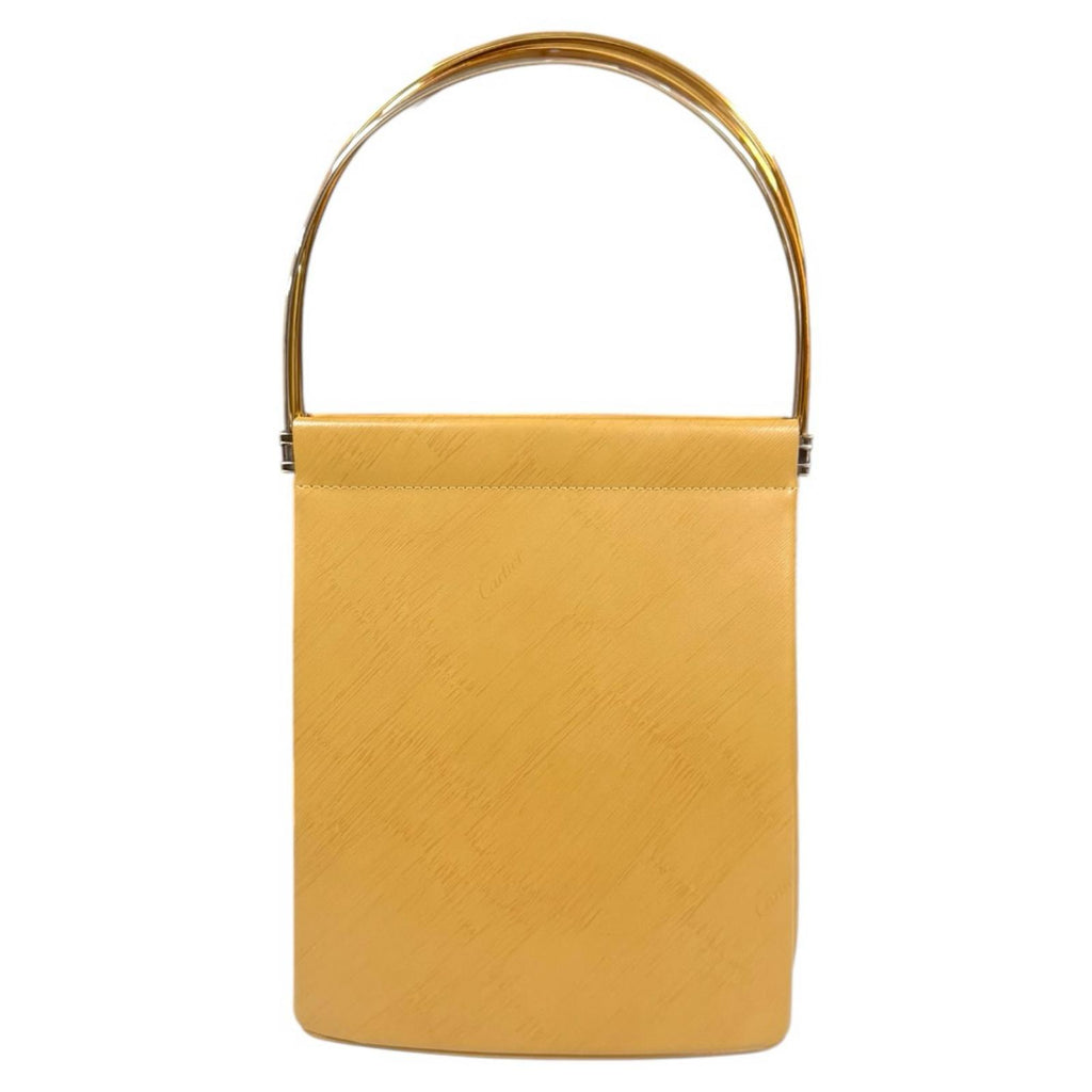 CARTIER カルティエ トリニティ ハンドバッグ レザー ブラウン