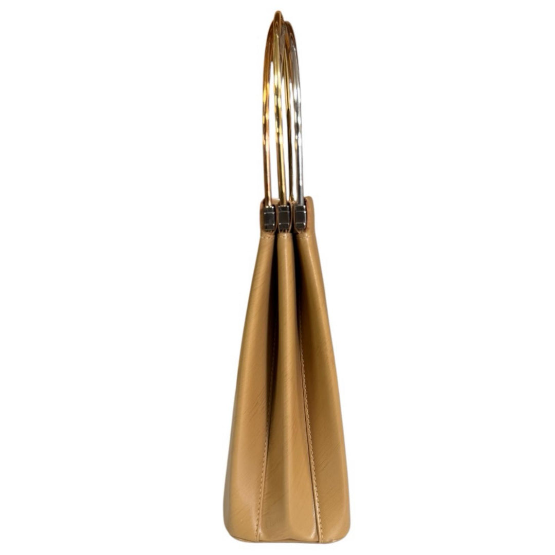CARTIER カルティエ トリニティ ハンドバッグ レザー ブラウン