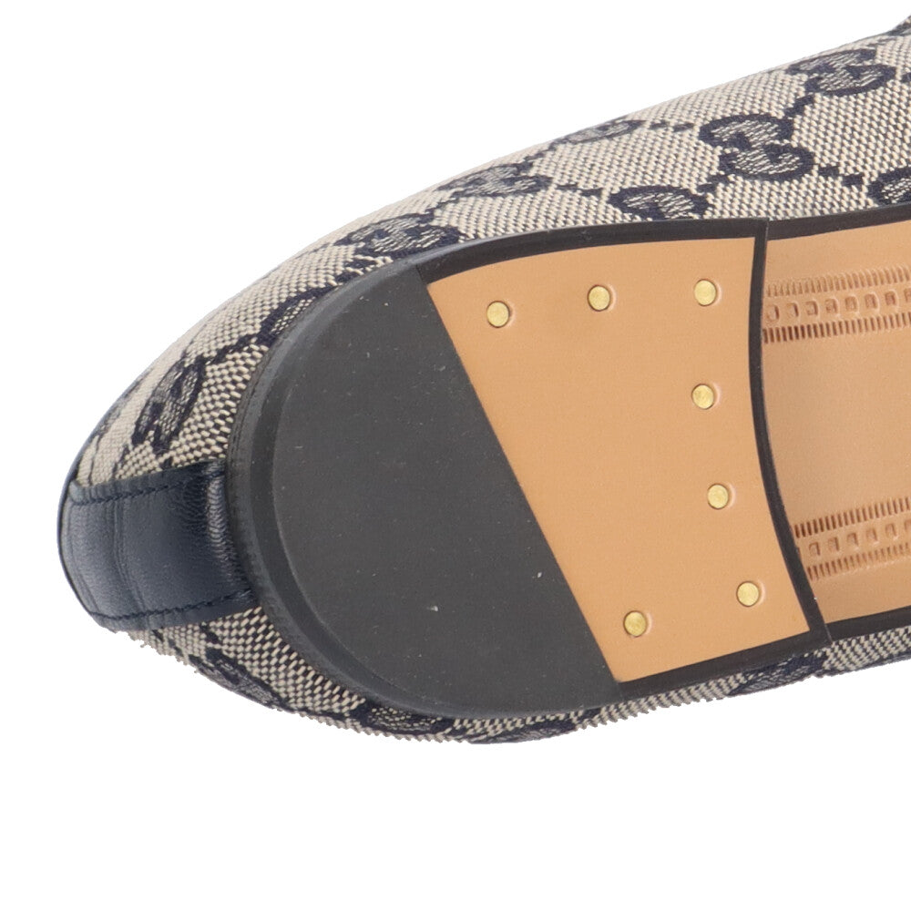 新品✨GUCCI グッチ　GGキャンバス　ホースビット　ローファー　ブラック GUCCI グッチ ホースビット ローファー GGキャンバス レディース 中古