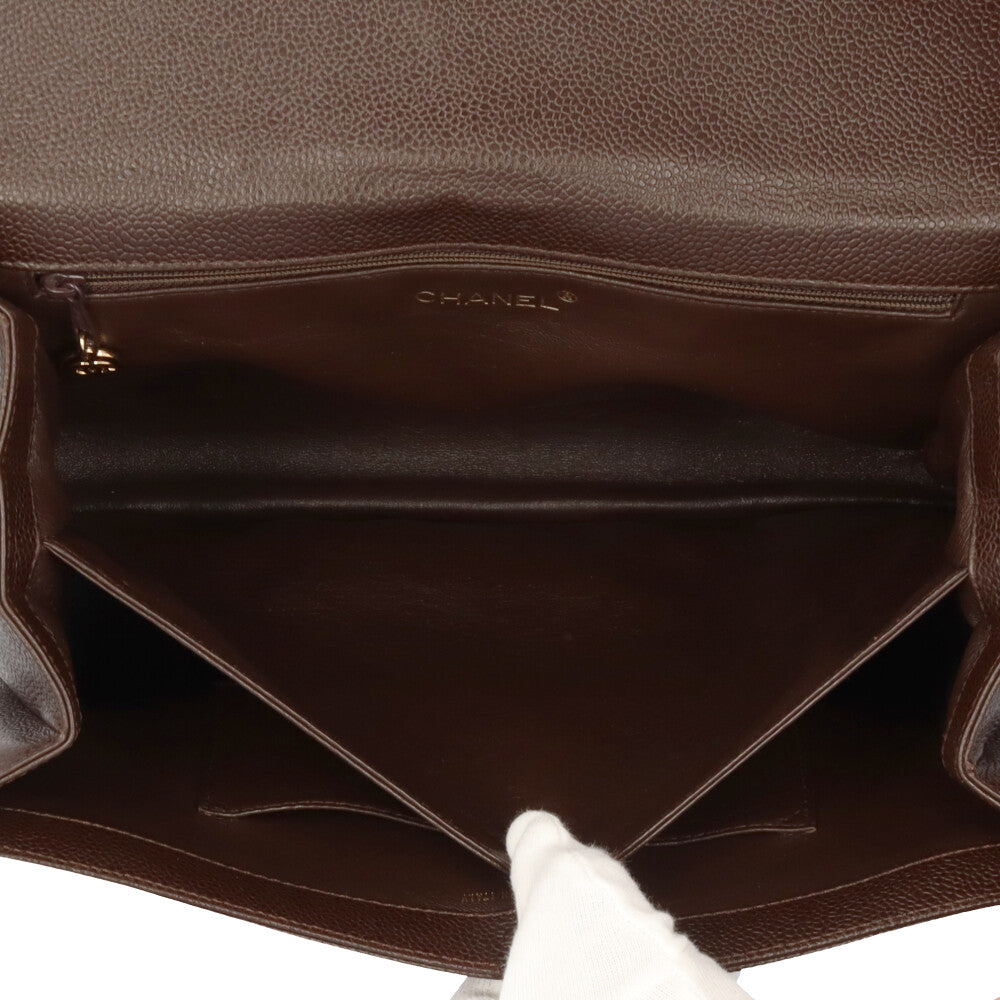 CHANEL シャネル ココマーク ショルダーバッグ レザー ブラウン