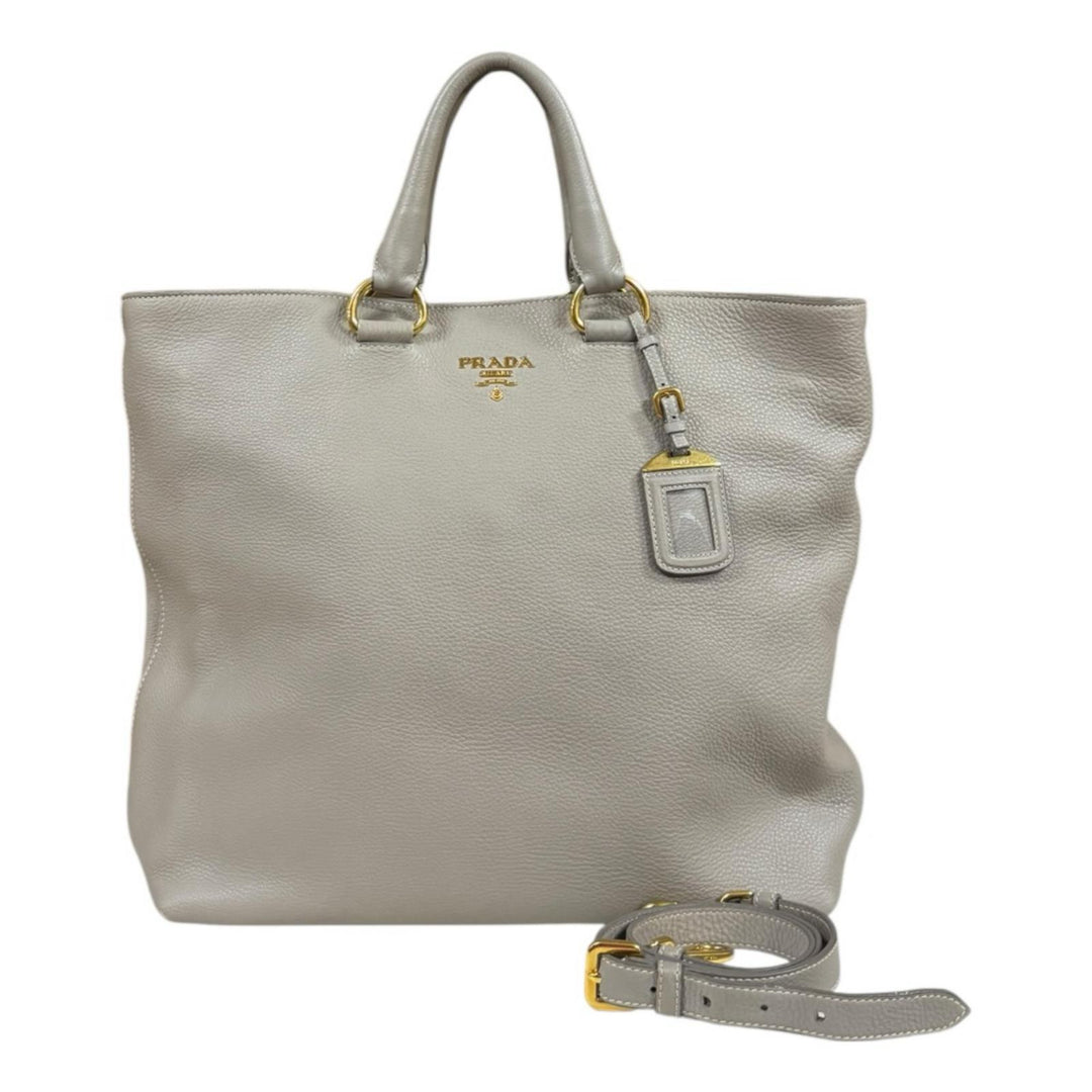 プラダ ショルダーバッグ レザー BN1713 ベージュ レディース PRADA  中古 PRADA - プラダ ショルダーバッグ レザー BN1713 ベージュ レディース