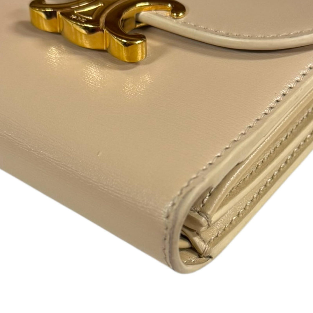 CELINE セリーヌ スモールフラップウォレット 三つ折り財布 レザー