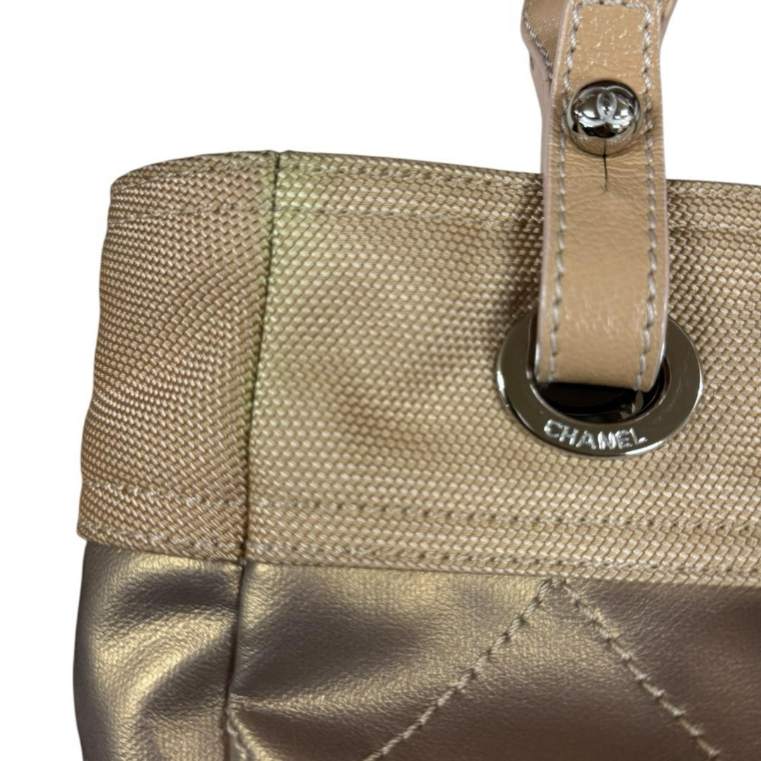 CHANEL シャネル パリビアリッツPM トートバッグ PVCコーティング