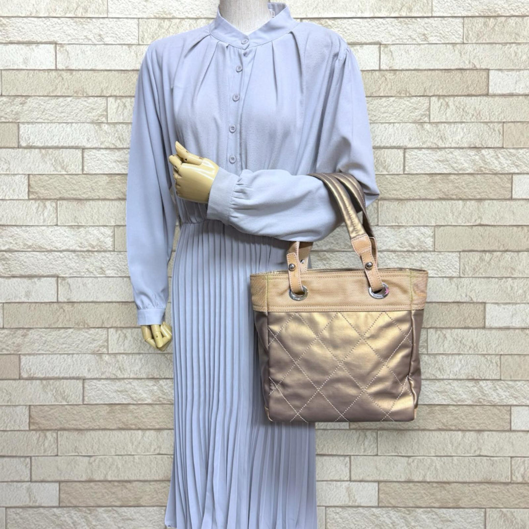 CHANEL シャネル パリビアリッツPM トートバッグ PVCコーティング