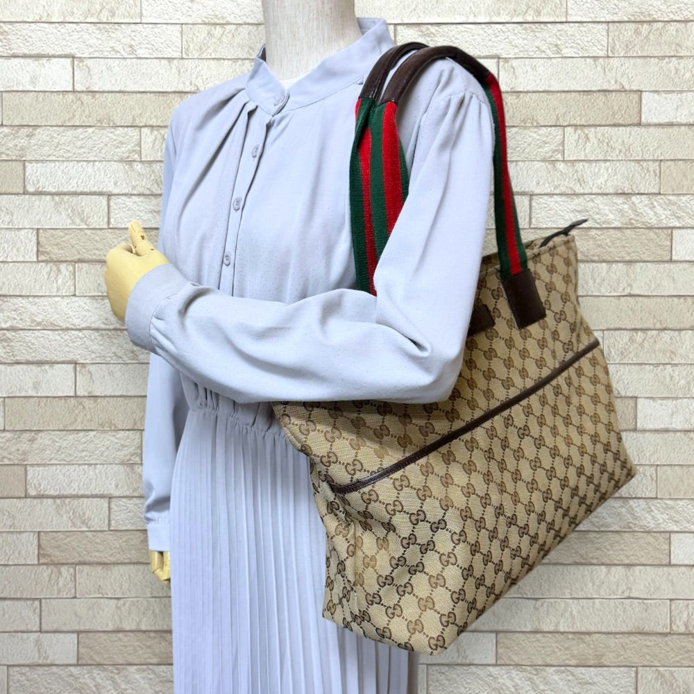 GUCCI グッチ マザーズバッグ シェリーライン トートバッグ GG