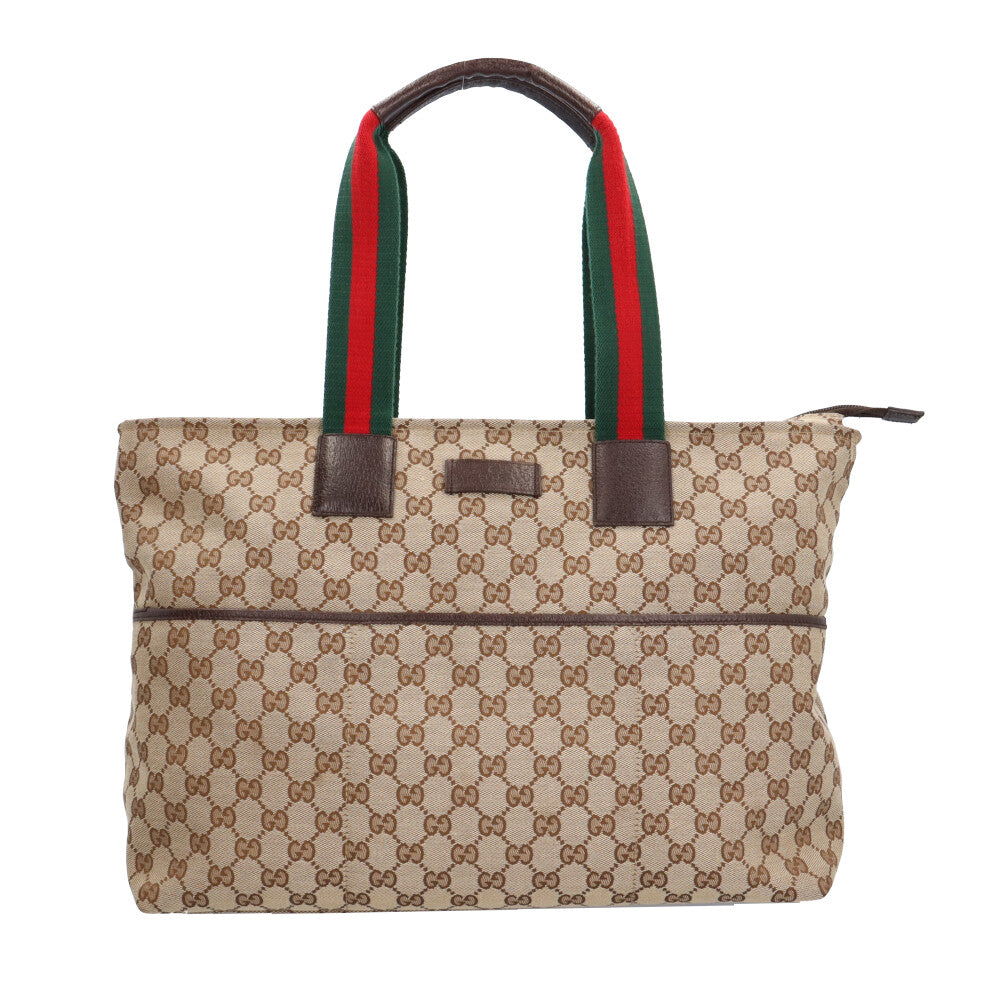 ラ*ア様 値下げ！極稀少！GUCCI ベージュ GGパターン マザーズバッグ GUCCI グッチ マザーズバッグ シェリーライン トートバッグ GG