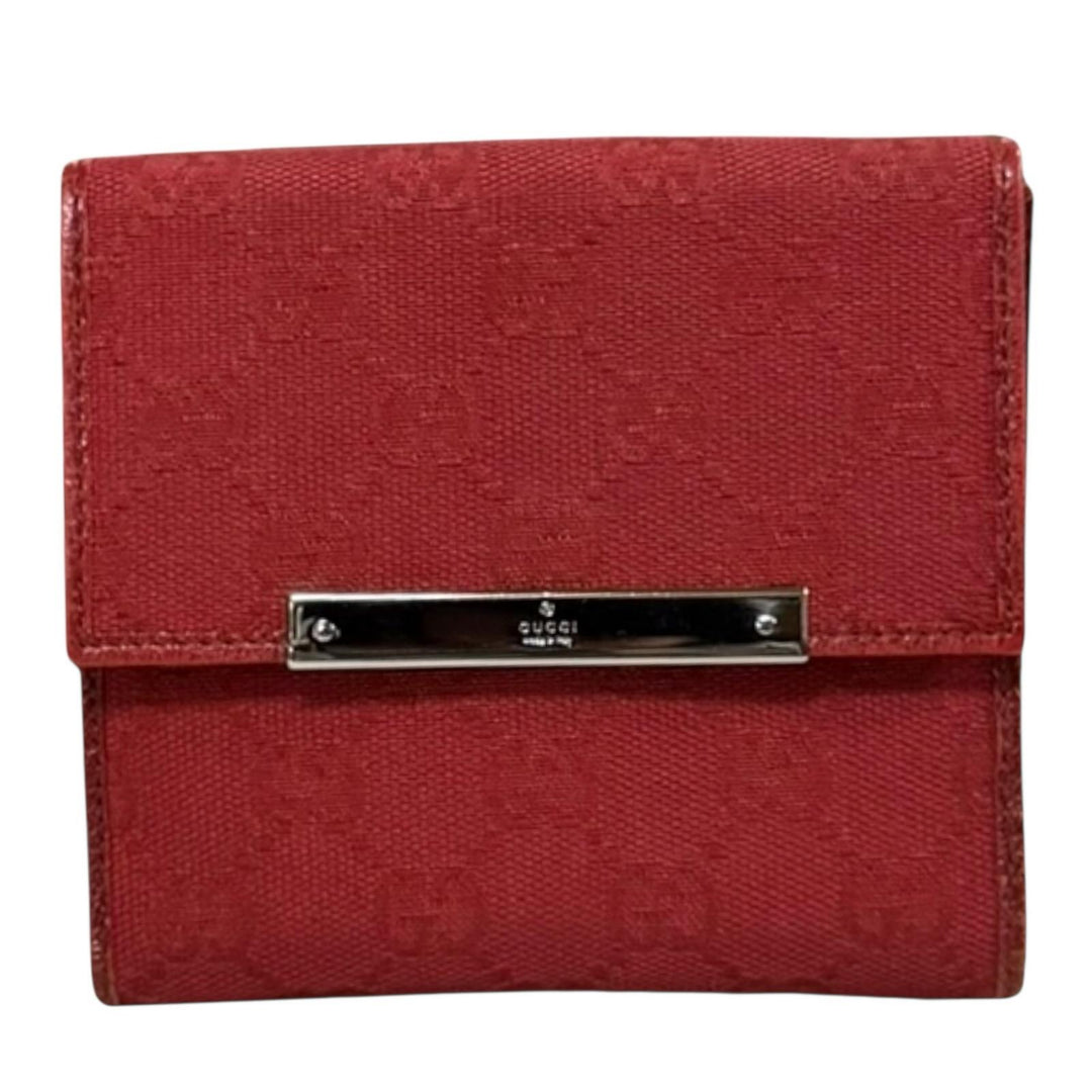 l19　Gucci　グッチ　二つ折り財布　GGキャンバス　レッド 01 極美品 GUCCI グッチ GGキャンバス 二つ折り財布 レッド｜Yahoo