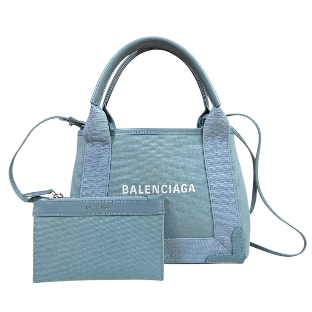バレンシアガ XS ネイビーカバ ショルダーバッグ キャンバス ブルー レディース BALENCIAGA  中古 R&Kリサイクルキング BALENCIAGA バレンシアガ XS ネイビーカバ ショルダーバッグ