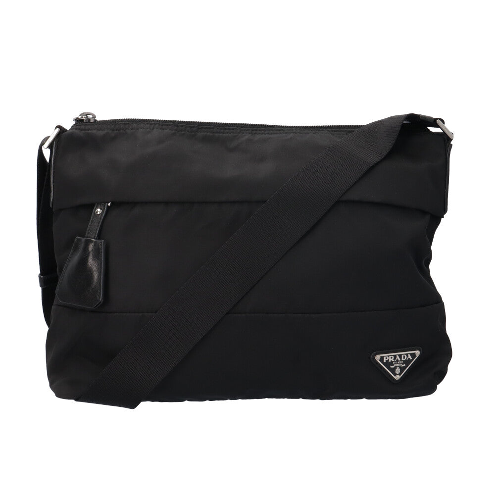 PRADA プラダ ショルダーバッグ ナイロン ブラック ユニセックス 中古