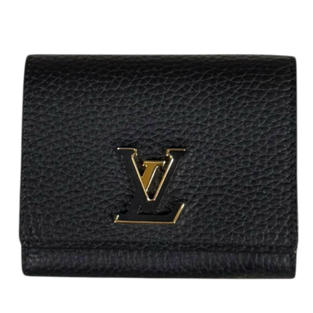 【鑑定済】ルイ ヴィトン　ポルトフォイユカプシーヌ トリヨン　ゴールド金具　美品 LOUIS VUITTON ルイヴィトン ポルトフォイユ・カプシーヌ タイニー 二