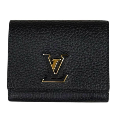 新品に近い 箱袋 ルイヴィトン カプシーヌ タイニー トリヨン 二つ折り財布 黒 LOUIS VUITTON ルイヴィトン ポルトフォイユ・カプシーヌ タイニー 二