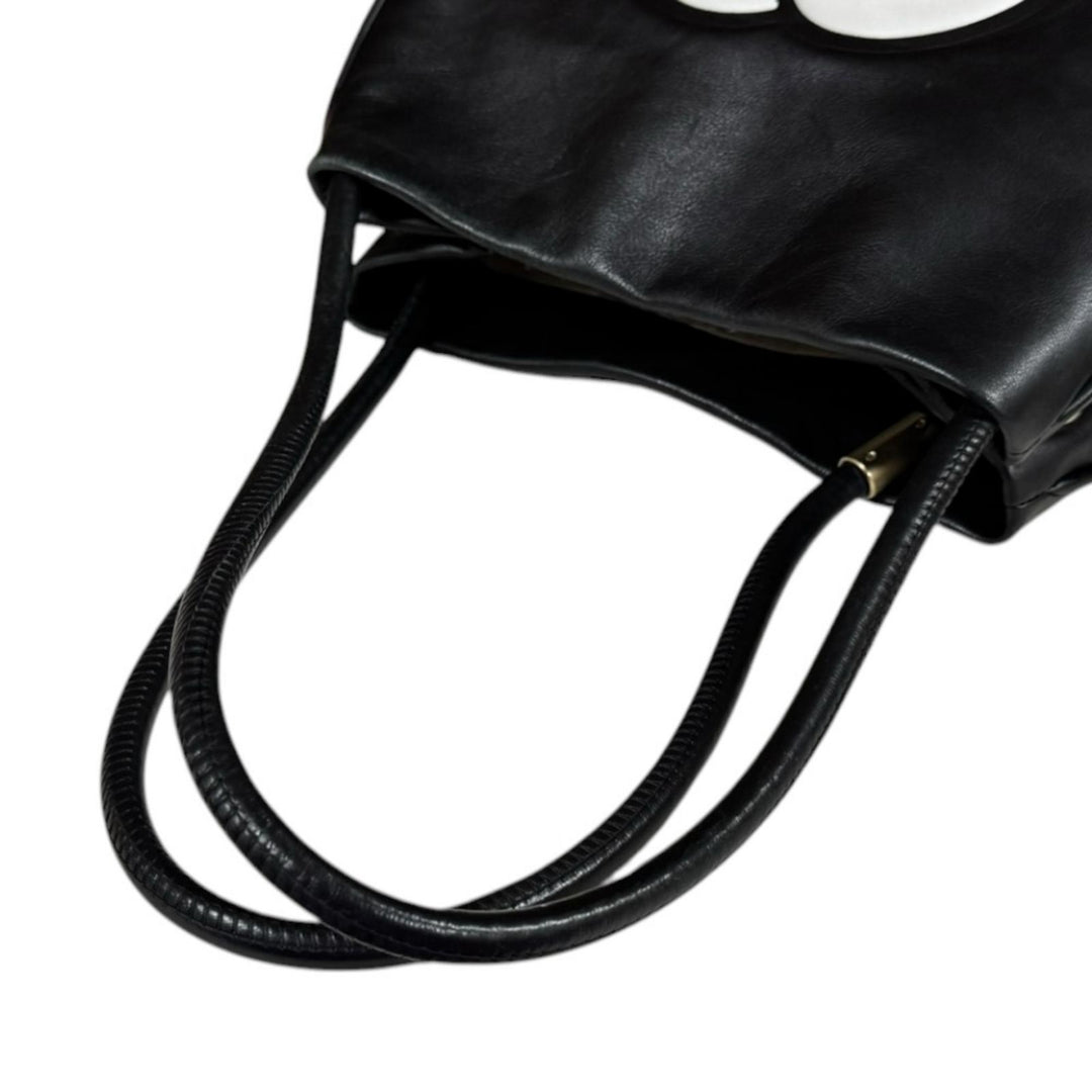 CHANEL シャネル カメリア トートバッグ レザー ブラック レディース