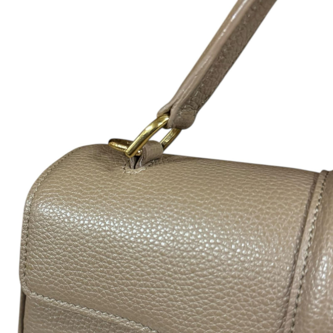 CELINE セリーヌ 16セーズ スモール ショルダーバッグ レザー ベージュ