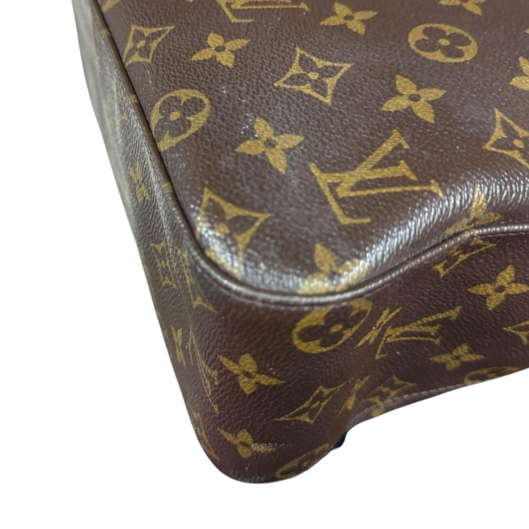 LOUIS VUITTON ルイ・ヴィトン ショルダーバッグ バッグ ルーピングGM ブラウン モノグラムキャンバス ヌメ革 レディース LOUIS VUITTON ルイヴィトン ルーピングGM モノグラム ショルダー