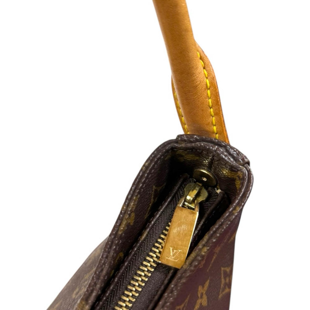 LOUIS VUITTON ルイ・ヴィトン ショルダーバッグ バッグ ルーピングGM ブラウン モノグラムキャンバス ヌメ革 レディース LOUIS VUITTON ルイヴィトン ルーピングGM モノグラム ショルダー