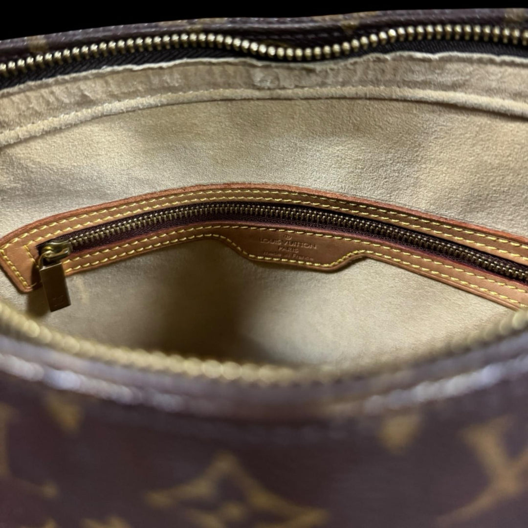 LOUIS VUITTON ルイ・ヴィトン ショルダーバッグ バッグ ルーピングGM ブラウン モノグラムキャンバス ヌメ革 レディース LOUIS VUITTON ルイヴィトン ルーピングGM モノグラム ショルダー