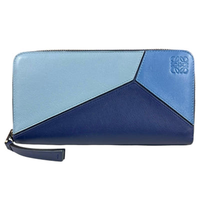 LOEWE パズル　ジップアラウンドウォレット　ブルーマルチ LOEWE ロエベ パズル ジップ アラウンド ウォレット 長財布 レディース
