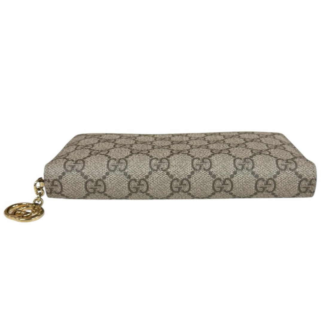 GUCCI グッチ インターロッキングG 長財布 GGスプリームキャンバス