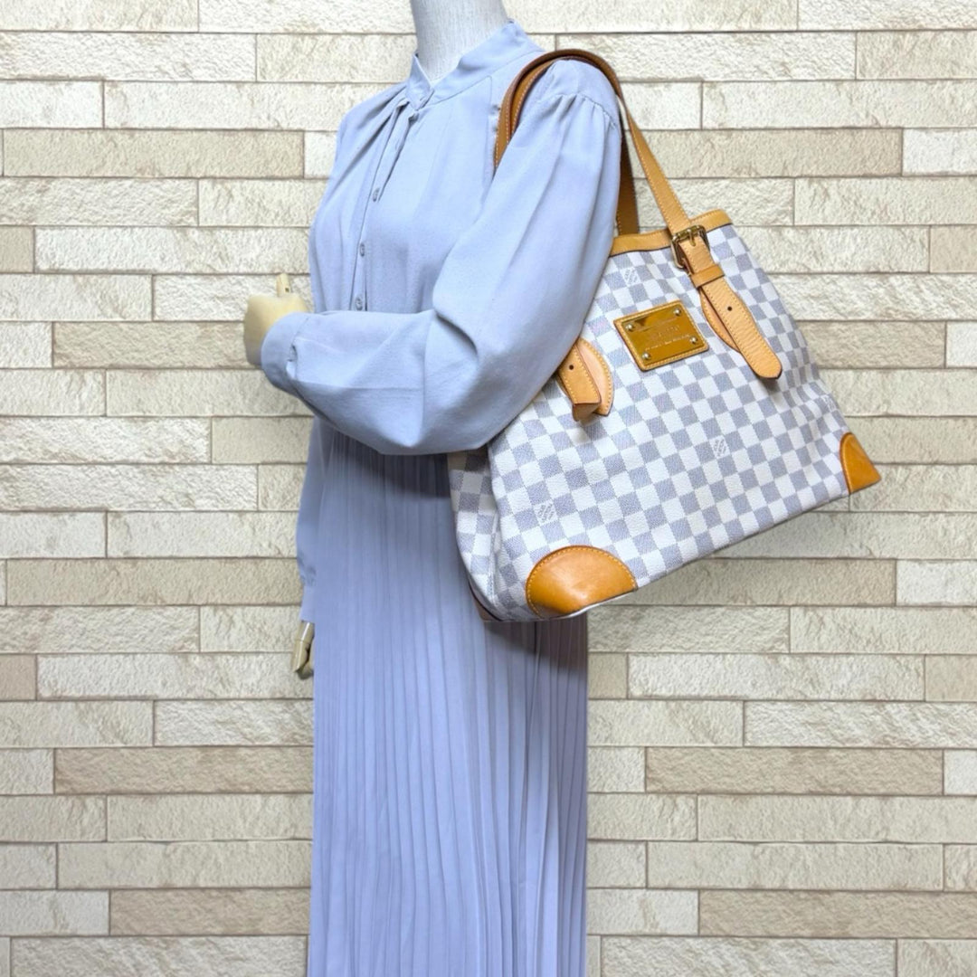 写真ルイヴィトン ダミエ トートバッグ ハムステッドMM LOUIS VUITTON】ルイヴィトン『ダミエ アズール ハムステッドMM