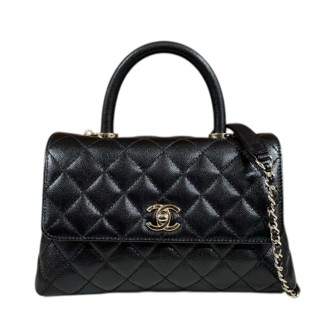ねこCHANELココマトラッセ キャビア ショルダーバッグ A-8103 CHANEL シャネル ココハンドルXS マトラッセ ショルダーバッグ