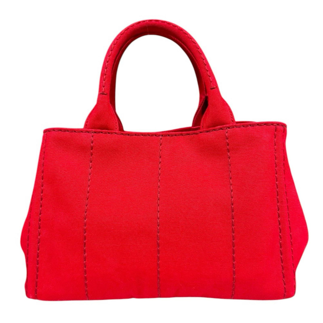 PRADA プラダ カナパトートSS ショルダーバッグ キャンバス レッド
