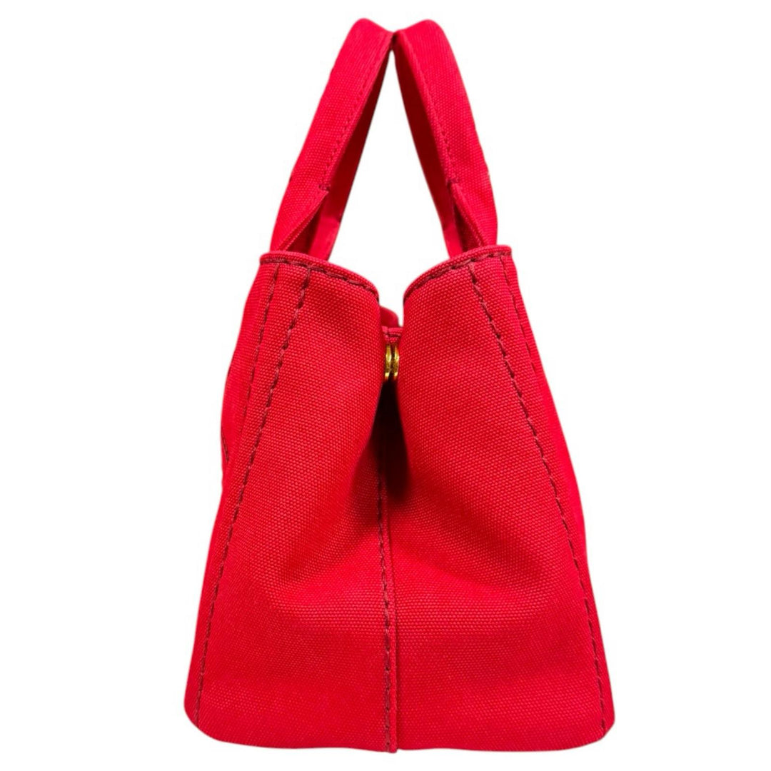 PRADA プラダ カナパトートSS ショルダーバッグ キャンバス レッド